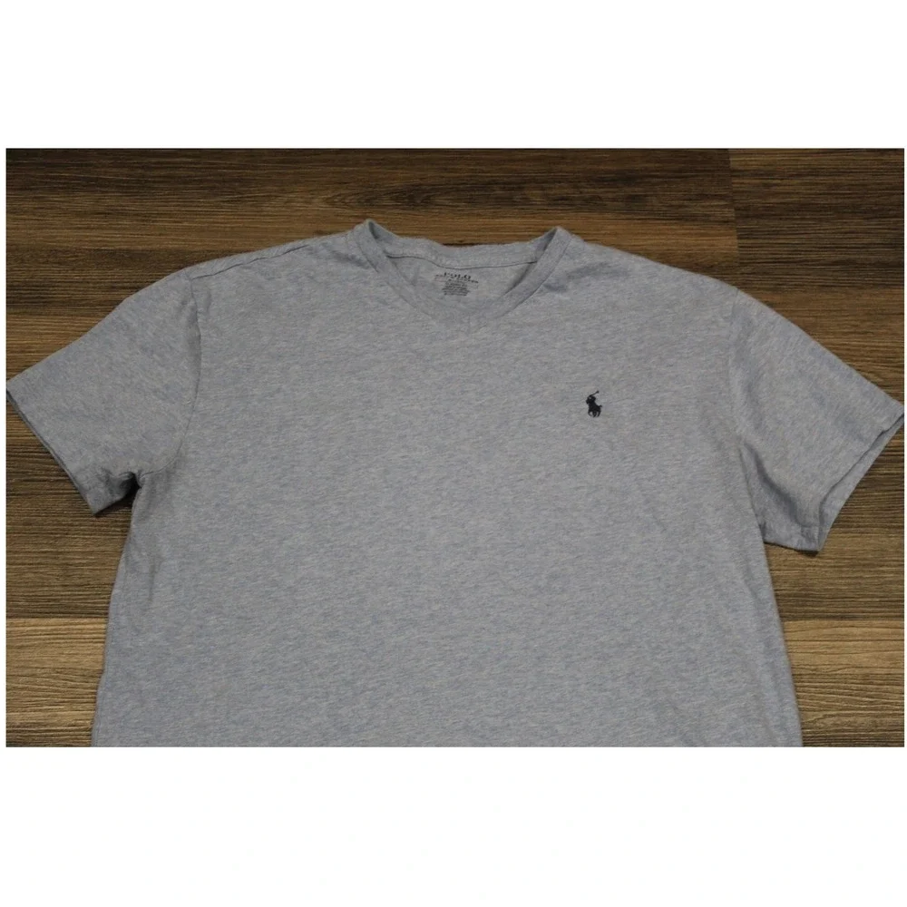Polo Ralph Lauren Mens Classic Fit V Neck T Shirt Tee Blue